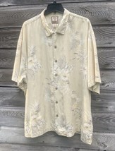 Vintage Tommy Bahama Silk Shirt Mens XXL Bamboo Floral Short Sleeve Hawaiian 2XL - £21.60 GBP