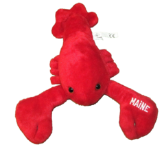 PETING ZOO LOBSTER MAINE RED PLUSH 12&quot; STUFFED BEANBAG 1994 REALISTIC CR... - £8.50 GBP