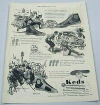 1936 Print Ad Keds Athletic Shoes United States Rubber Company - $12.80
