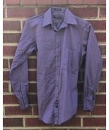 GEOFFREY BEENE Purple Fitted Long Sleeve Button Up Shirt Men's Size XS - $12.86