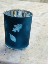 Yankee Candle Votive Holder V/H Electroplate Blue Swirl leaves-Brand New-SHIP24 - £11.84 GBP