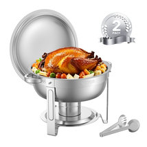 VEVOR Chafing Dish Buffet Set, 5 Qt 2pcs Stainless Steel Chafer 2 Full S... - €47,54 EUR