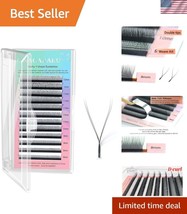 5 Trays of 0.07mm D Curl YY Eyelash Extensions - Easy Fan 4D Volume Clus... - $55.50