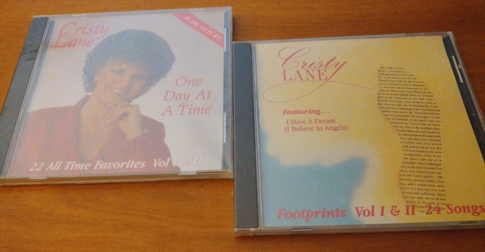 Cristy Lane One Day At A Time Vol 1 &amp; 2, Footprints Vol 1 &amp; 2 Total 46 S... - $29.69