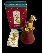 Vtg Disney Classic Pooh And Piglet Christmas On Bell Ornament By Midwest... - $52.97 CAD
