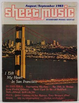 Sheet Music Magazine August/September 1983 Standard Piano/Guitar - $4.25