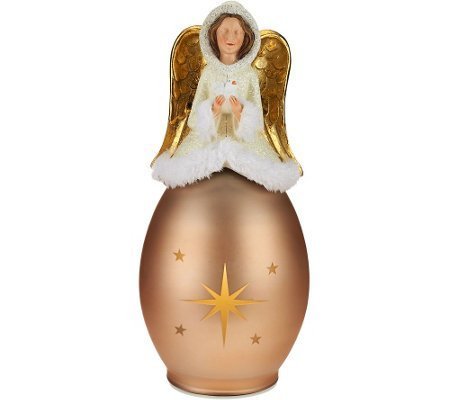 QVC Kringle Express 9.5" Christmas Character with Illuminated Frosted Glass ~ An - $16.78