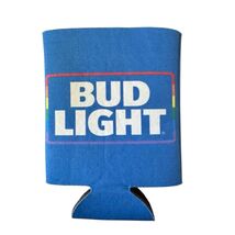 Bud Light Rainbow Can Coozie Cozy Koozies Blue Logo Anheuser Busch LGBTQ+ - $11.87
