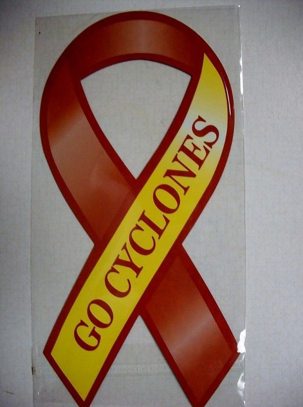 Go Cyclones Sports Car or Fridge Ribbon Magnet - $2.15