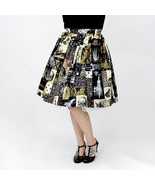 Pleated Circle Skirt - Edgar Allen Poe Inspired - £47.14 GBP