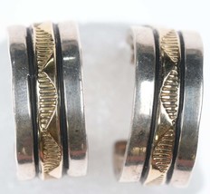 Vintage Navajo 14k/Sterling hoop earrings - £97.34 GBP