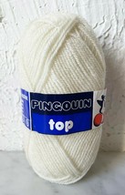 Vintage Pingouin Top Acrylic/Wool/Viscose Yarn - 1 Skein Ivory #05 - £5.25 GBP