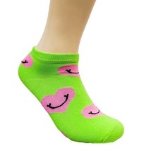 Happy Heart Smiley Face Patterned Ankle Socks (Adult Medium) - £2.27 GBP