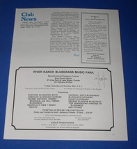 River Ranch Bluegrass Music ParkPickin&#39; Magazine Photo Clipping Vintage ... - $14.99