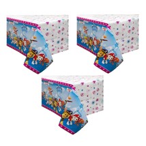 Paw Patrol Girl Rectangular Printed Plastic Table Covers 3Ct For Birthday Partie - $33.99