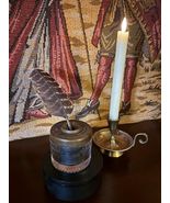 Antique 1907 Sengbusch Self Closing Glass Inkwell with Brass Lid - $87.22