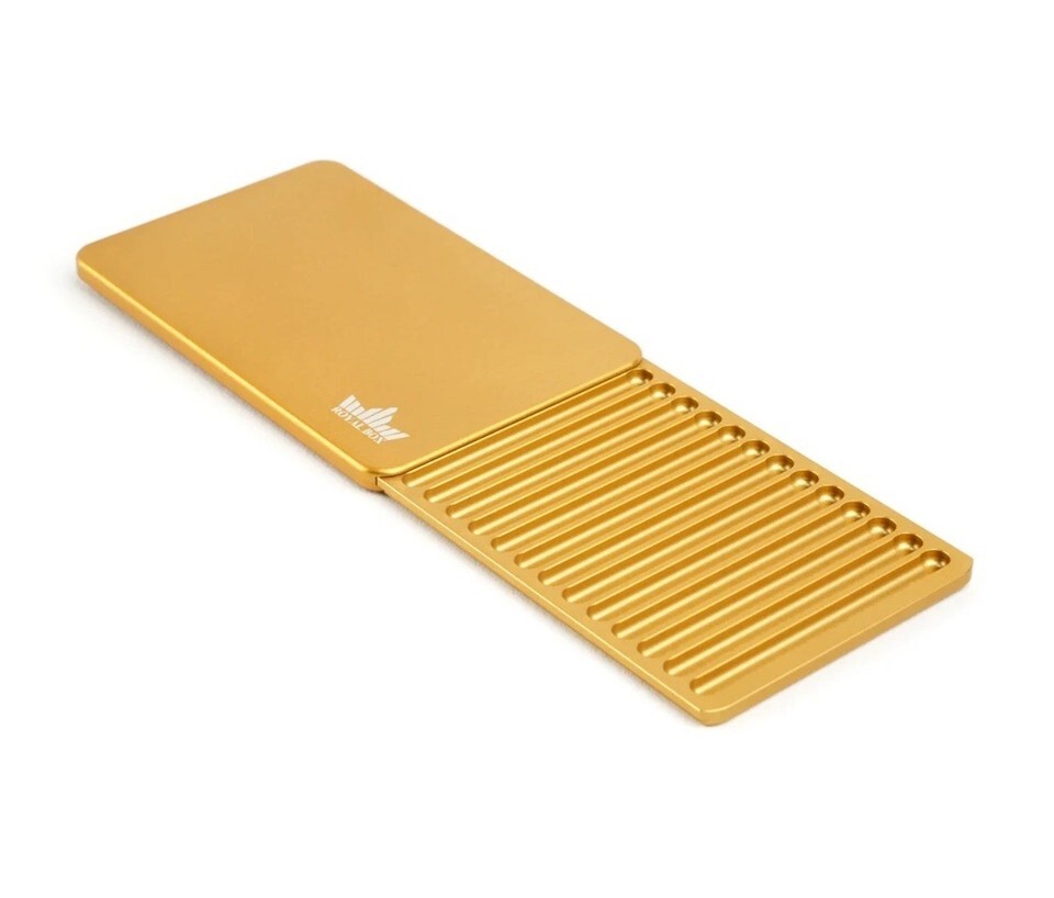 The Royal Box Gold Turbo S-Line Slim 4mm Width Multi Slot Snuff Box Storage Case Item image 8