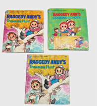 Set of 3 Tell-A-Tale Books Raggedy Ann and  Andy 1973 Vtg Childrens Ephemera - $9.69