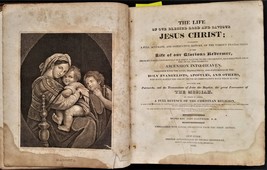 1826 Antique Life Christ Tree Calf Leather Defence Christian Bible Fleetwood - £112.43 GBP
