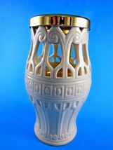 Lenox Tea Light with Gold color brass Rim  Ivory Color 5.5&quot; tall - $13.85