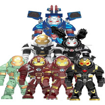 7Pcs Marvel Super Hero Hulkbuster Minifigure Iron Patriot War Machine Mi... - £25.71 GBP