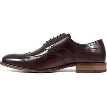 Mens Dunbar Stacy Adams Shoes Antiqued Leather Burgundy Oxford wingtip 25064-601 image 2