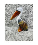 Pelican Garden Decor Hand Painted Sea Bird Figurine Home Decor Nautical - £21.72 GBP