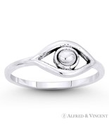 Evil Eye Turkish Nazar Greek Luck Charm Oxidized 925 Sterling Silver Rus... - $363.73 MXN