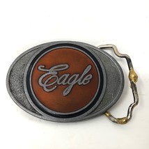 VTG Orange Eagle Script Oval Belt Buckle K Brand - $34.64