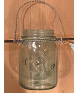 6&quot; &quot;Fresh Cut&quot; Glass Jar w/Wire Hanger 3&quot; Opening *Pre-Owned* ggg1 - $17.62 CAD