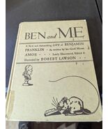Vintage Book BEN AND ME Robert Lawson 1939 40th printing Ex-Library Illu... - €10,21 EUR
