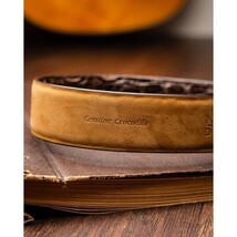 Massimo Genuine Exotic Caiman Flank Belt Brown image 6