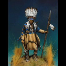 1/24 75mm Resin Model Kit Mighty Indian Warrior Chieftain Unpainted - $31.83