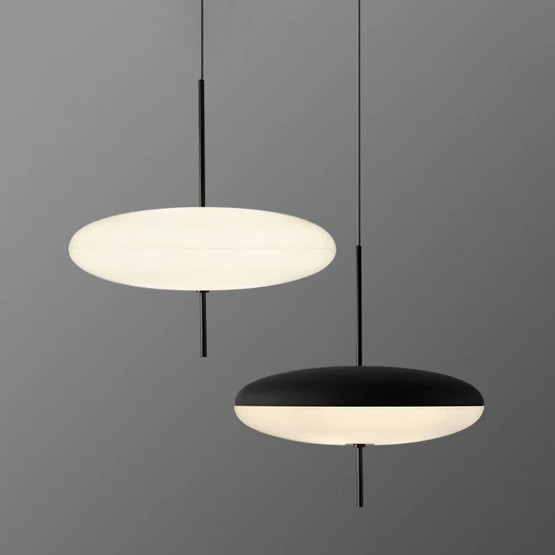 Modern Flying Saucer Pendant Lights LED Minimalist Black White Hanging L... - £80.57 GBP+