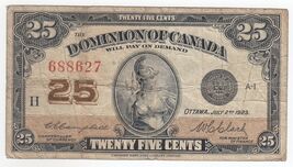Kanada 25 Cents 1925 Dominion of Canada P11 Rarest - $46.35