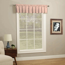 Home Solid Color Tailored Textured Window Valance, Blush, Size: 56&quot; W x ... - $10.39