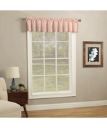 Home Solid Color Tailored Textured Window Valance, Blush, Size: 56&quot; W x ... - £8.23 GBP