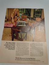 Vintage Sears Kenmore Sewing Machine Mrs. Robert Stack Print Advertisement 1968 - £3.98 GBP