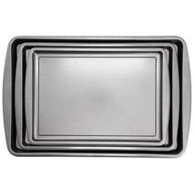 Gibson Home Love To Bake Nonstick Steel Jelly Roll 3 Piece Baking Sheet ... - $42.70