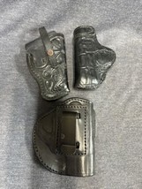 Lot of 3 Black Leather Concealment Holsters - $29.55