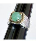 Don Dietz Handmade Chrysoprase 8mm Gemstone Sterling Silver Ladies Ring ... - £155.58 GBP