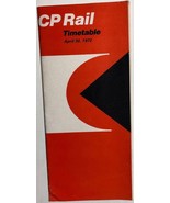 CANADIAN PACIFIC RAILWAY Time Table April 30, 1972 - $13.55 CAD
