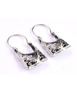 Handmade 925 Sterling Solid Silver Bag Women Wear Drop Dangle Earrings - £44.15 GBP+