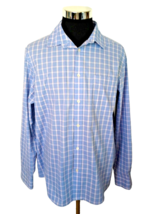 Apt. 9 Dress Shirt Men&#39;s Size X-Large Blue Plaid Cotton Blended Button F... - £11.71 GBP