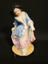 Staffordshire England Antique Porcelain Figurine Dancing Woman Marked 1363 - $1,108.77 MXN