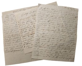 1861/2 Antique Civil War Soldier Letters 2pc Lot Allen Quamby Camp Curtin - £384.02 GBP