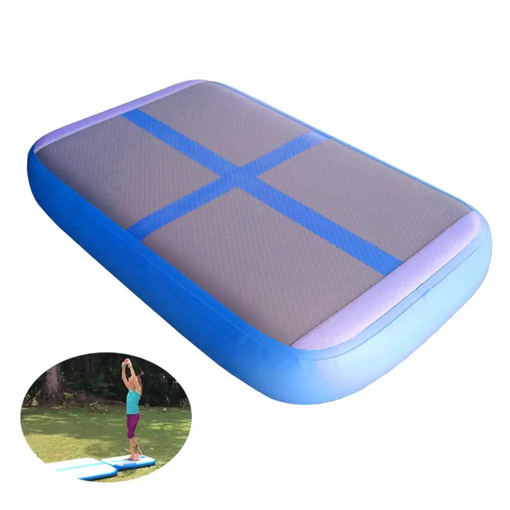 Free Shipping Mini Gym Mat Inflatable Gymnastics Tumble Track Air Block Air - £143.22 GBP