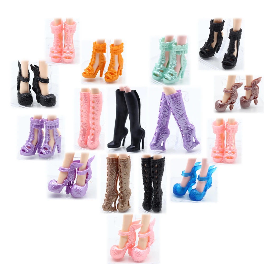 5pair Boots shoes For Monster High Doll&#39;s Shoes Doll Boots Accessories g... - $8.57
