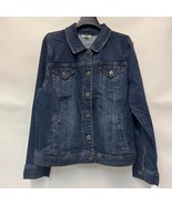 Style &amp; Co Womens XL Medium Blue Button Up Jean Jacket RETAG AU82 - $53.71 CAD