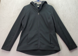Champion Waterproof Jacket Women Large Black Long Sleeve Pockets Hooded Full Zip - £14.52 GBP